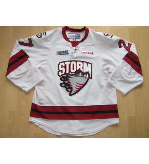 Custom OHL Guelph Storm 2009-Pre 27 Richard Hockey Jersey Home White